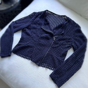 Timeless Elegance: Elie Tahari Perfecto Floral Lace Jacket